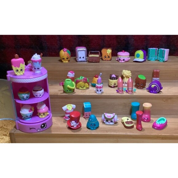 Shopkins Season 3 Three & Display Cabinet Lot 36 Of Figures Moose Toys Animated - Picture 1 of 12